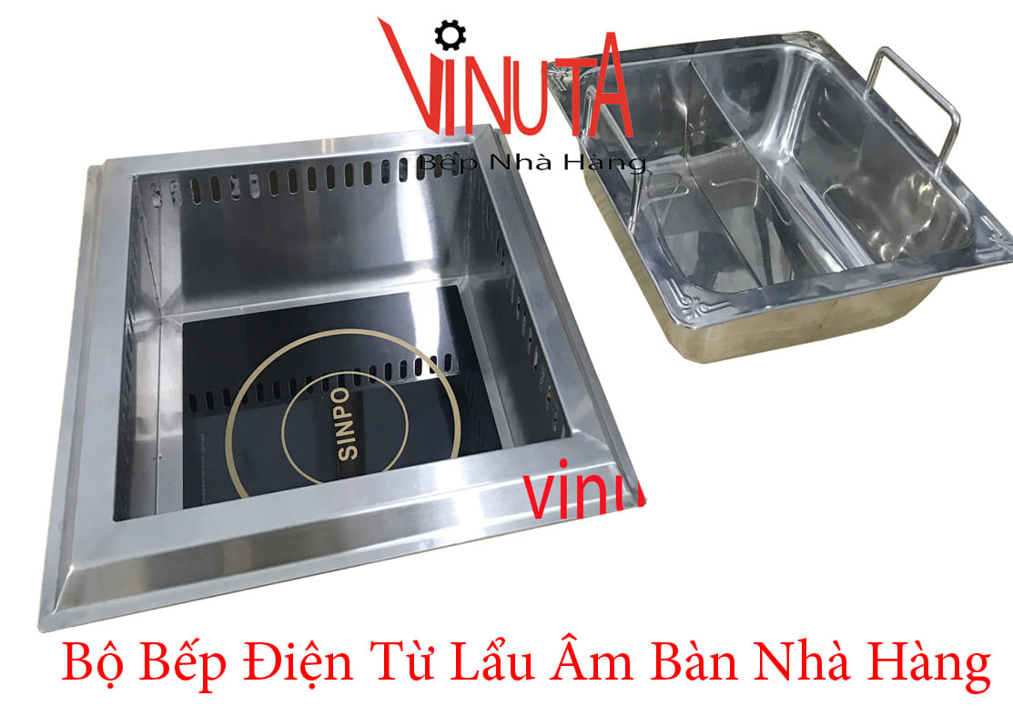 bộ bếp điện từ lẩu âm bàn nhà hàng
