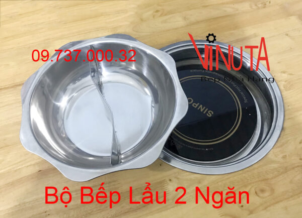 bếp lẩu inox 2 ngăn | bộ bếp lẩu inox 2 ngăn nhà, hotpot, lẩu âm dương giá rẻ - Ảnh 5