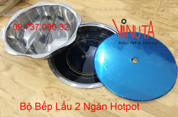 bếp lẩu inox 2 ngăn | bộ bếp lẩu inox 2 ngăn nhà, hotpot, lẩu âm dương giá rẻ - Ảnh 6