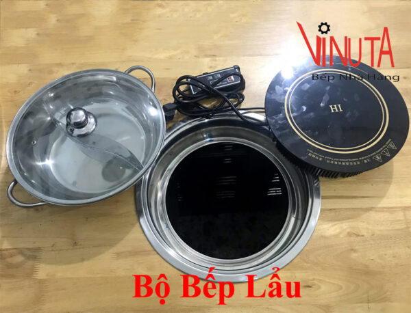 bếp lẩu âm bàn | bộ bếp lẩu hình tròn âm bàn nhà hàng | bếp lẩu quán ăn - Ảnh 7