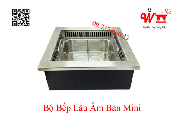 Bếp lẩu âm bàn mini dùng cho bàn 2-4 người, sang trọng, đẹp.