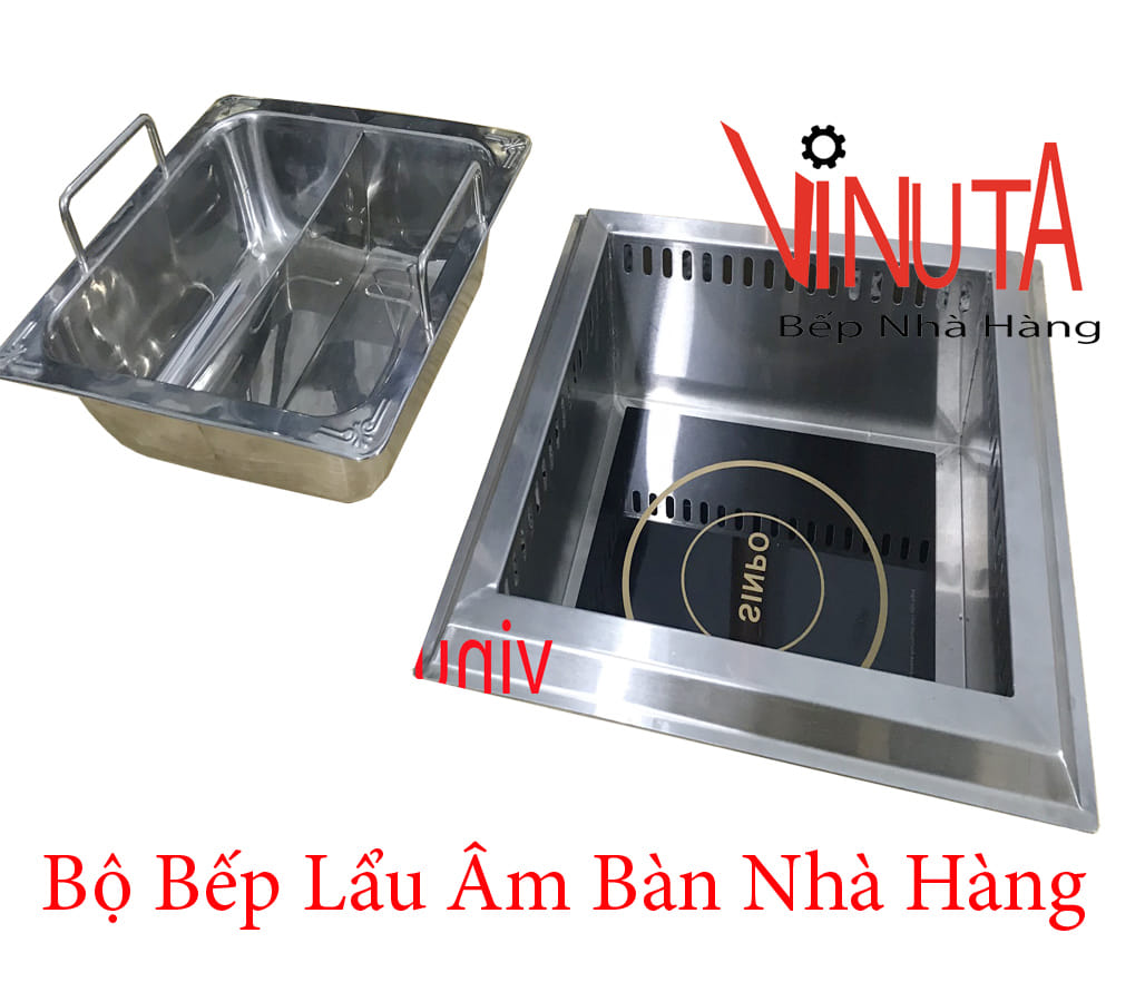 bộ bếp lẩu âm bàn nhà hàng ở cần thơ