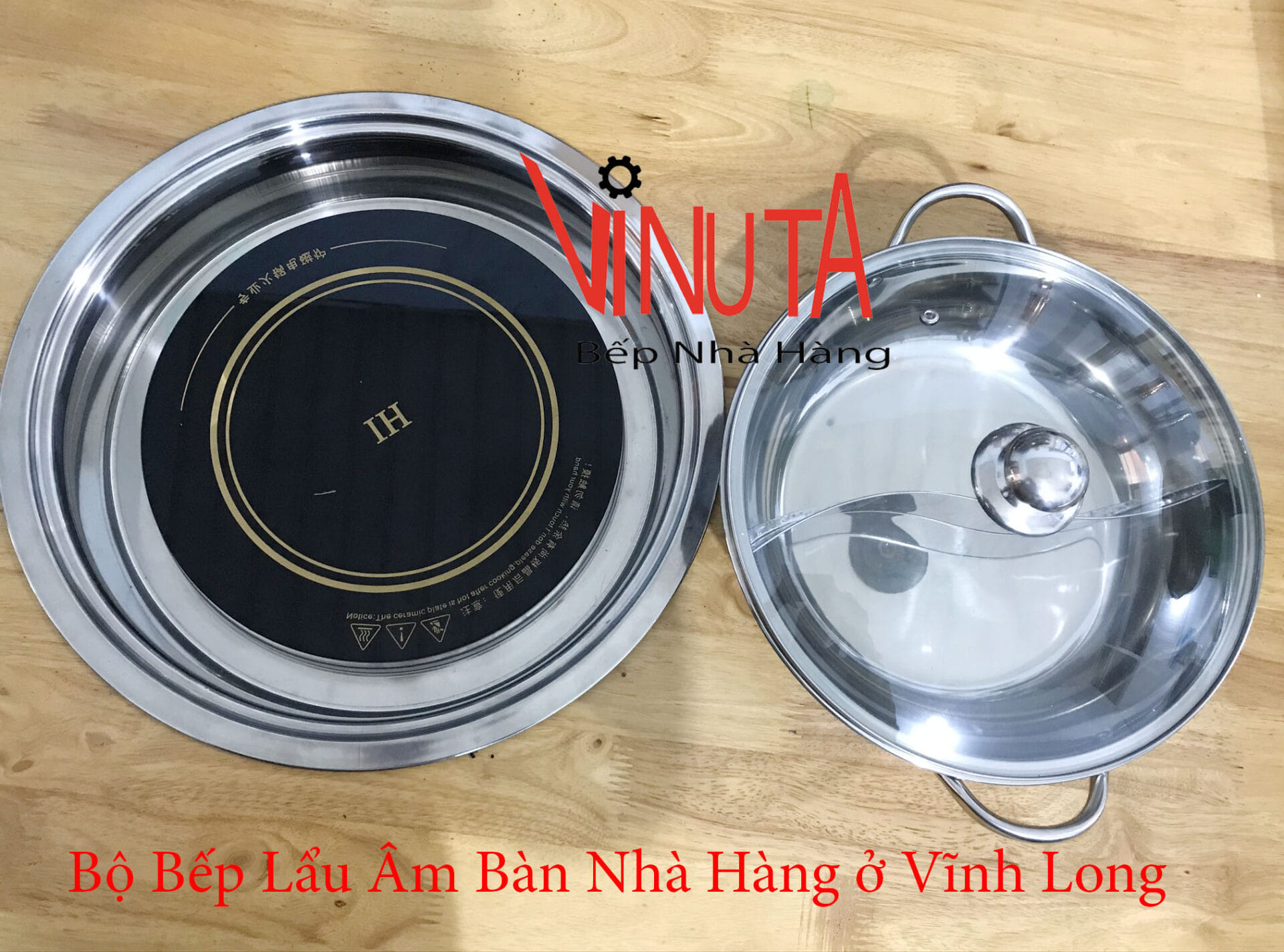 bộ bếp lẩu âm bàn nhà hàng ở vĩnh long