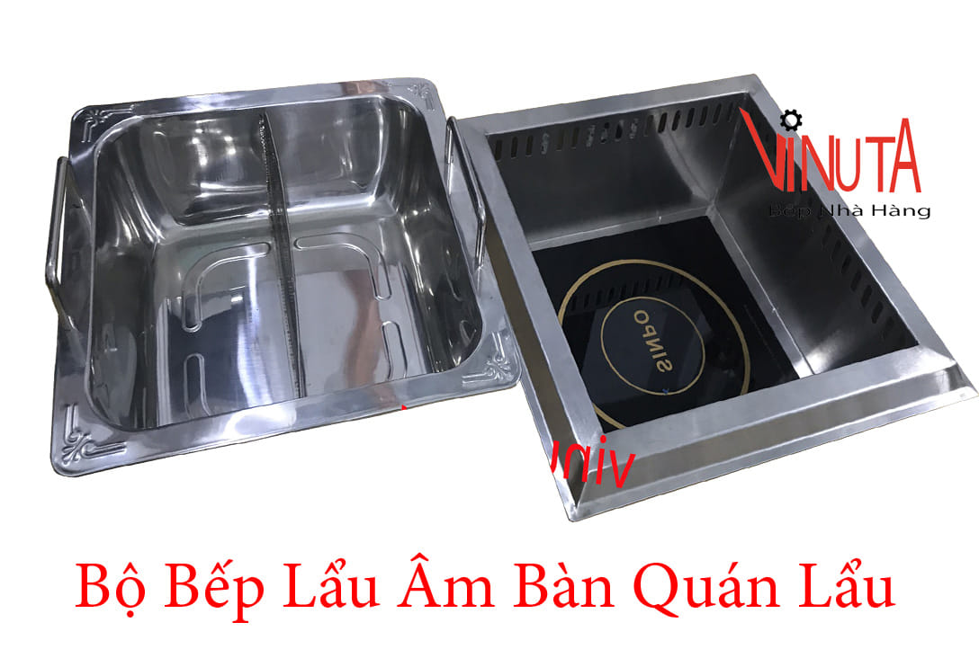 bộ bếp lẩu âm bàn quán lẩu