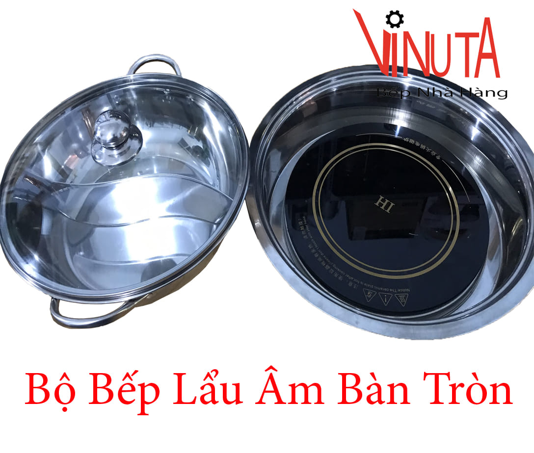 bộ bếp lẩu âm bàn tròn