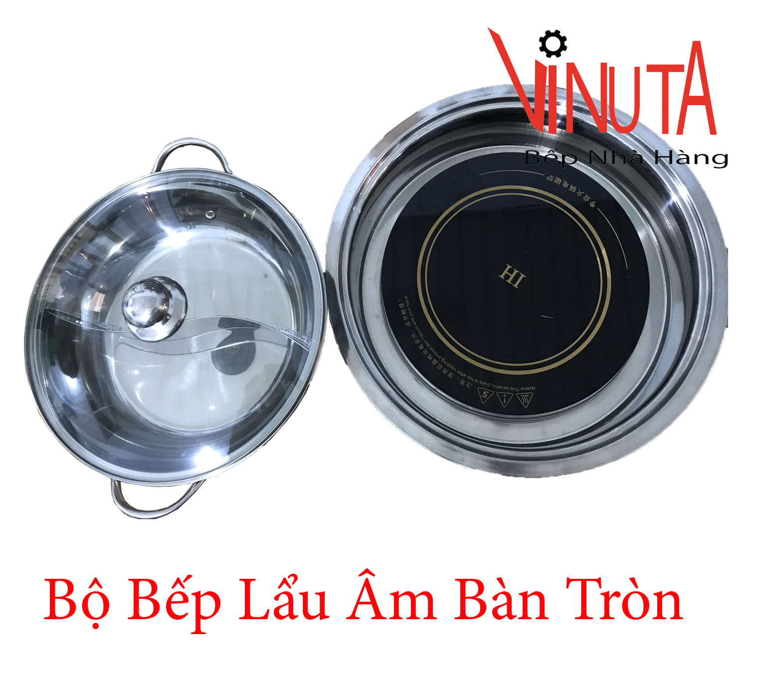bộ bếp lẩu âm bàn tròn