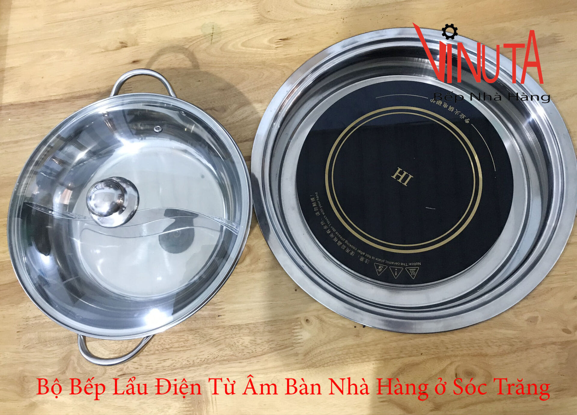 bộ bếp lẩu điện từ âm bàn nhà hàng ở sóc trăng
