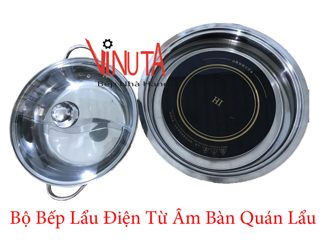 bộ bếp lẩu điện từ âm bàn quán lẩu
