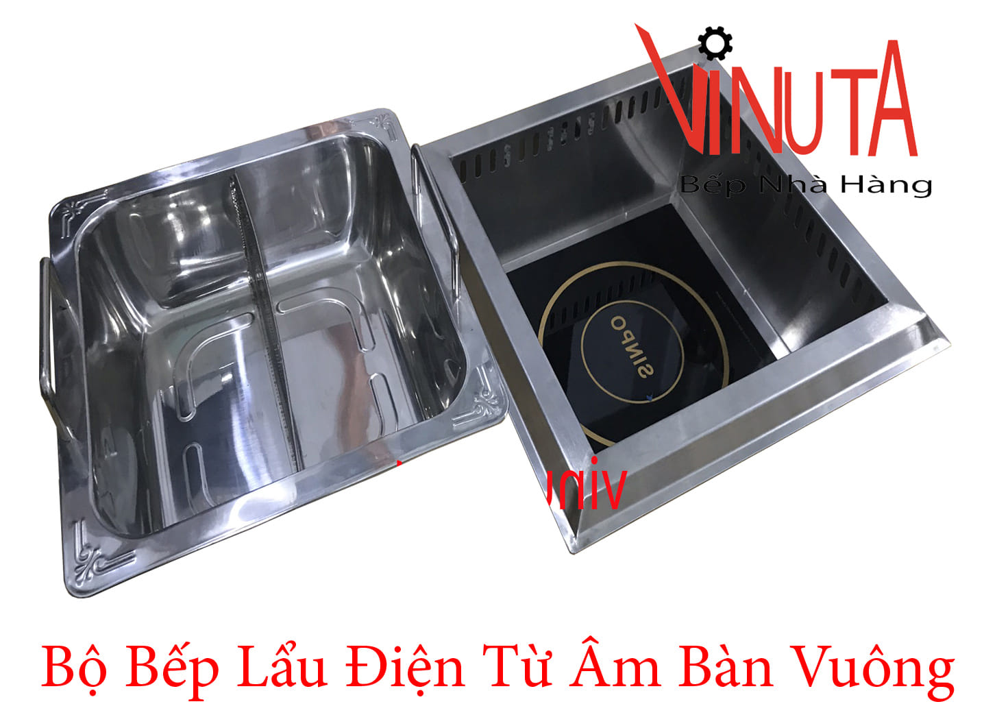 bộ bếp lẩu điện từ âm bàn vuông tại đắc lắc