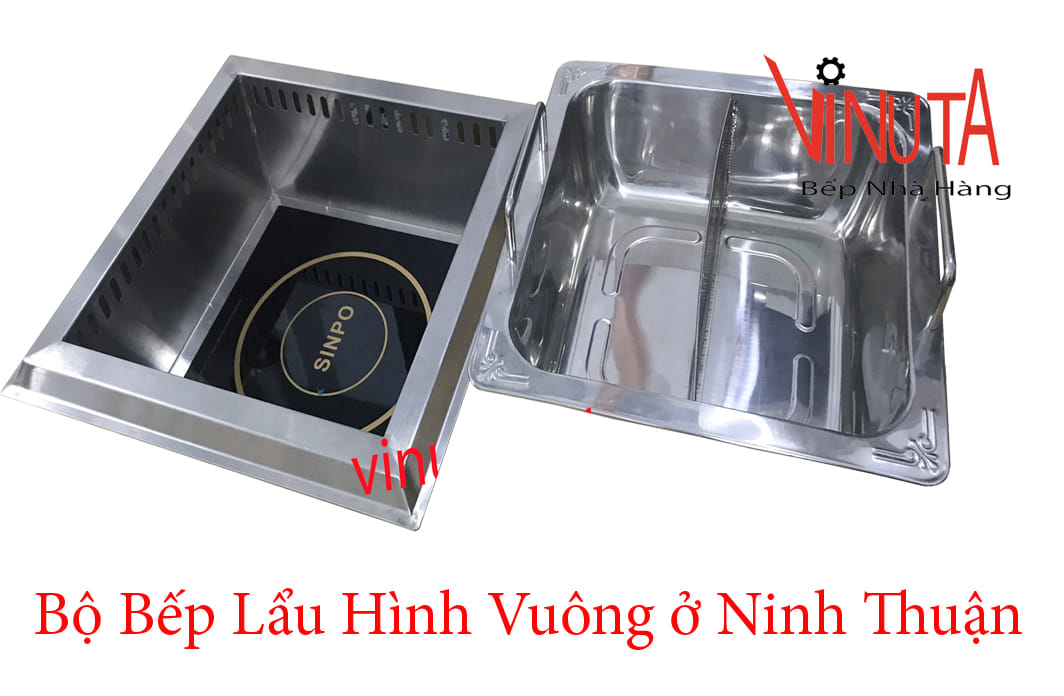 bộ bếp lẩu hình vuông ở ninh thuận