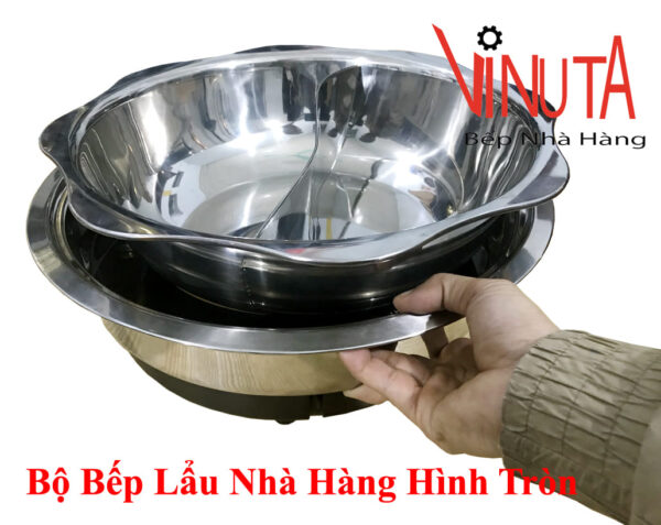 bếp lẩu âm bàn | bộ bếp lẩu hình tròn âm bàn nhà hàng | bếp lẩu quán ăn - Ảnh 8