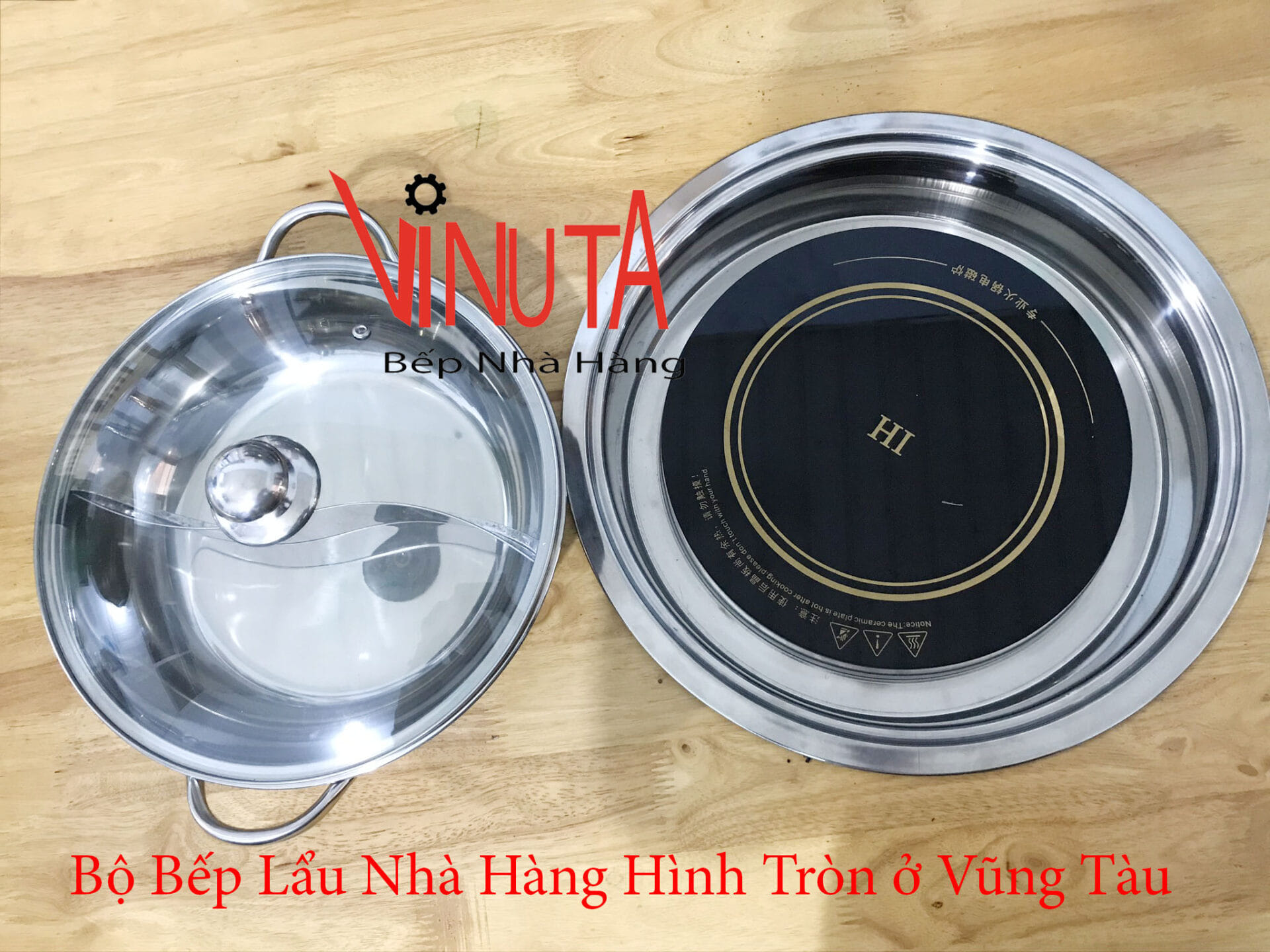 bộ bếp lẩu nhà hàng hình tròn ở vũng tàu