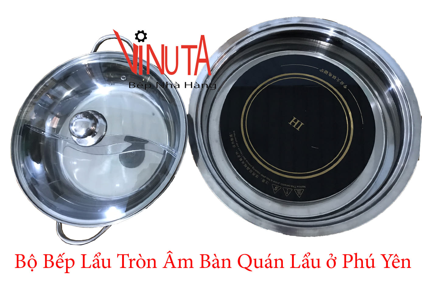 bộ bếp lẩu tròn âm bàn quán lẩu ở phú yên