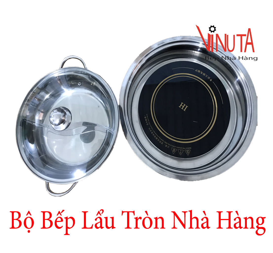 bộ bếp lẩu nhà hàng vuông