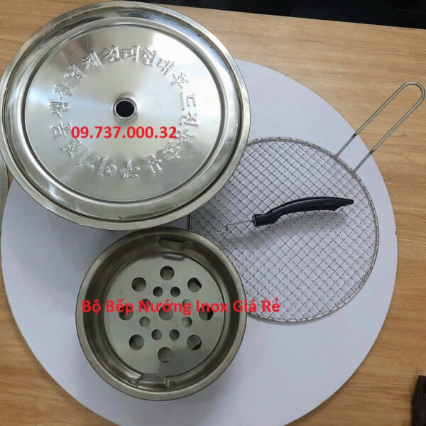 Bếp nướng than hoa tại bàn, Bếp nướng BBQ âm bàn giá rẻ, lò nướng thịt - Ảnh 6