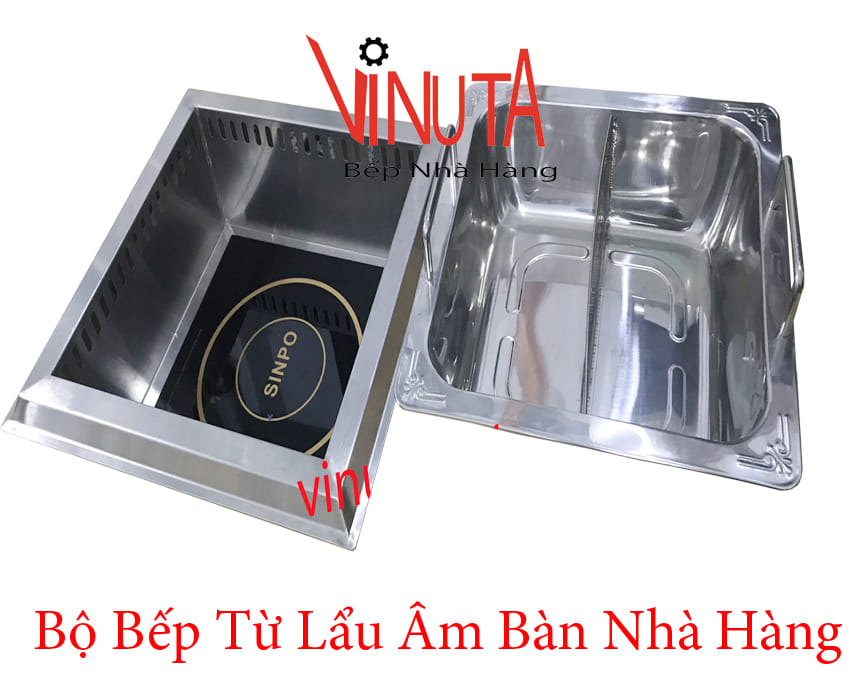 bộ bếp từ lẩu âm bàn nhà hàng