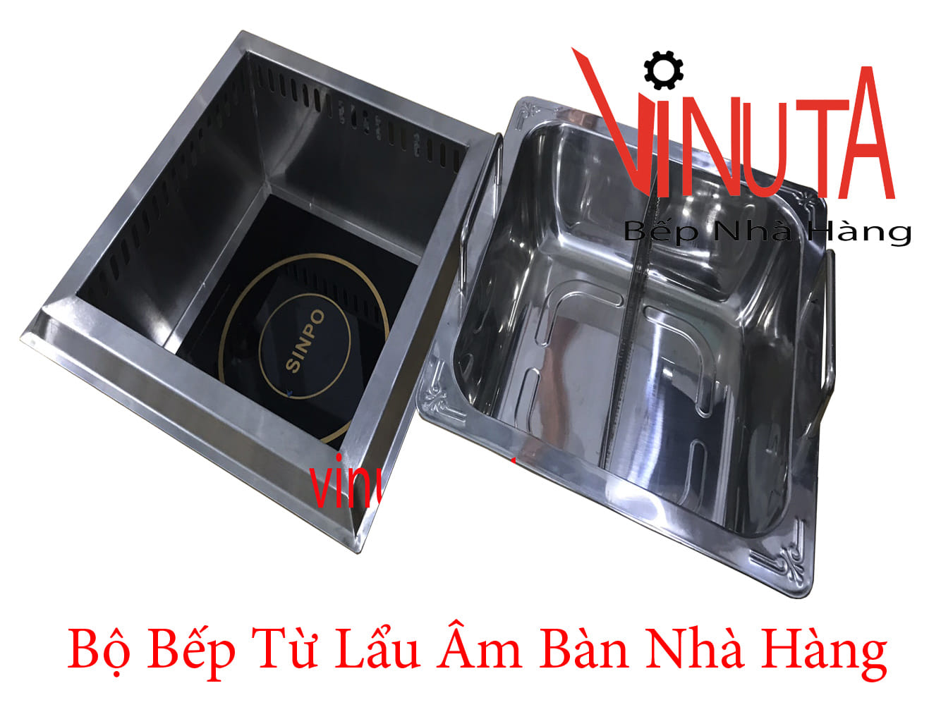 bộ bếp từ lẩu âm bàn nhà hàng