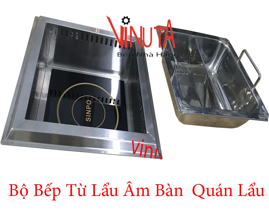 bộ bếp từ lẩu âm bàn quán lẩu