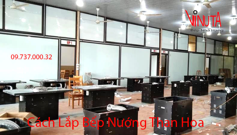 cách lắp đặt bếp nướng than hoa