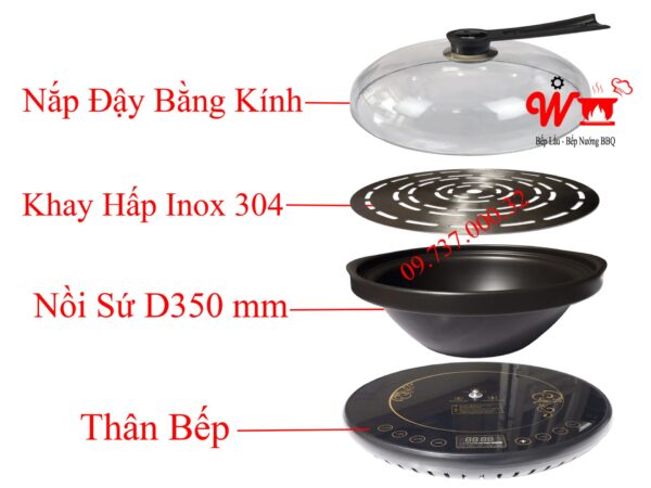 Bếp lẩu hơi gia đình, nồi lẩu tỳ hưu, lẩu hơi nước, sauna, hấp cách thủy rẻ - Ảnh 9