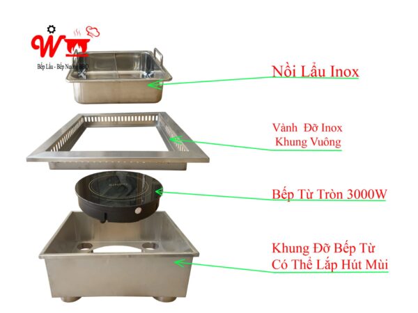 Bếp lẩu tự tiêu, khử khói mùi âm bàn, sang trọng, giống haidilao, hotpot - Ảnh 32