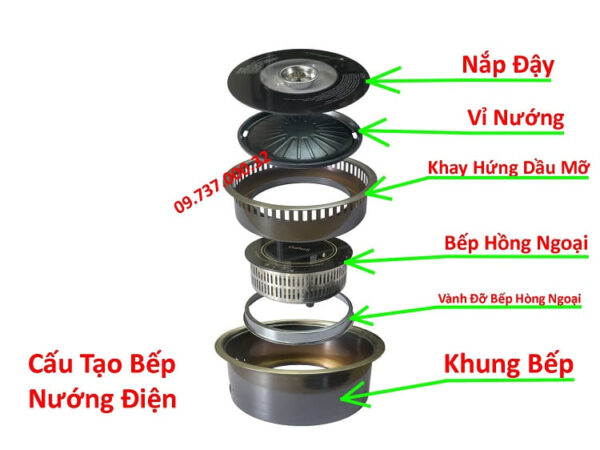 Bếp lẩu nướng điện âm bàn, bếp lẩu nướng BBQ nhà hàng sang trọng - Ảnh 8