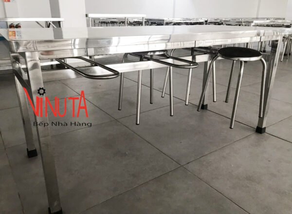 bàn ăn inox giá rẻ, uy tín, chất lượng, chuyên dùng nhà hàng, nhà ăn - Ảnh 11