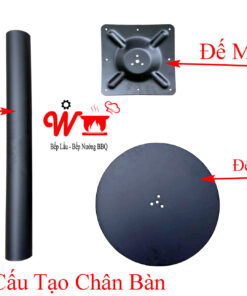 Alternative view of Chân bàn sắt phun sơn tĩnh điện, trụ tròn, đẹp dùng cho nhà hàng, cà phê, bar, gia đình....