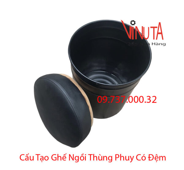 ghế thùng phuy | ghế ngồi hình trụ tròn | ghế ngồi bằng thùng phi giá rẻ - Ảnh 4