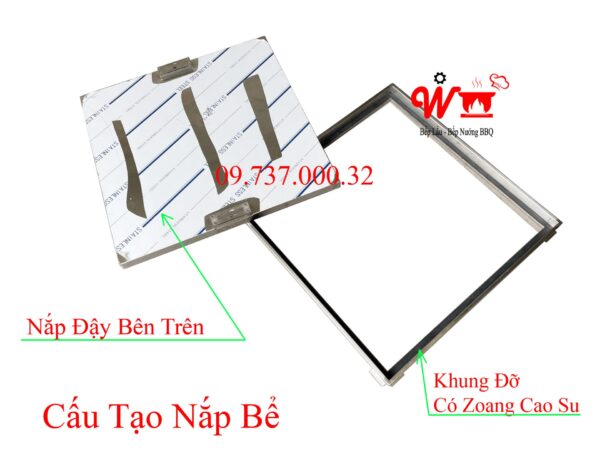 Nắp bể nước ngầm, âm sàn, inox 304, nắp đậy bể nước trong nhà - Ảnh 34