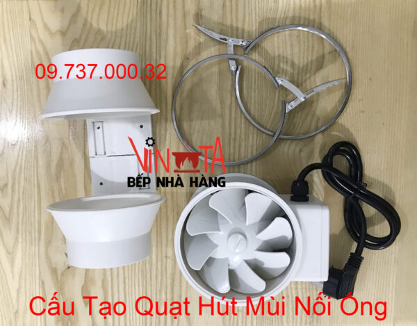 quạt hút mùi nối ống phi 100 mm, quạt thông gió, hút mùi hôi nhà vệ sinh, phòng ngủ - Ảnh 4