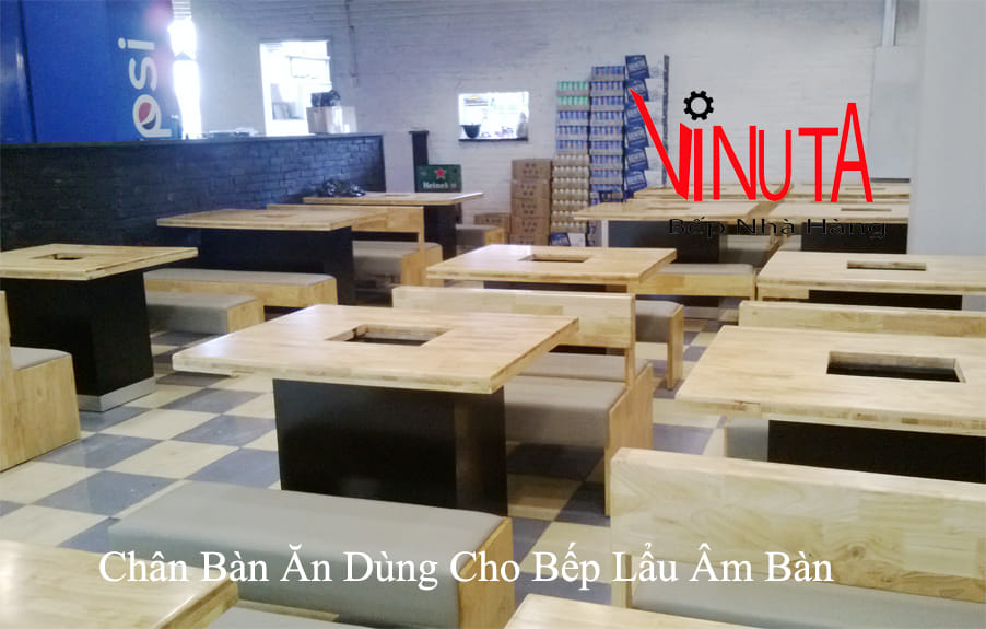 chân bàn ăn dùng cho bếp lẩu