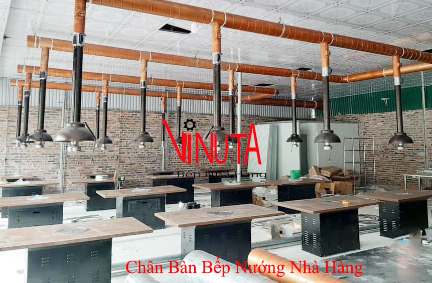 chân bàn bếp nướng nhà hàng ở bạc liêu