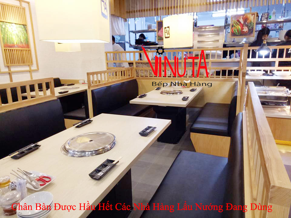 chân bàn được hầu hết nhà hàng lẩu nướng đang dùng