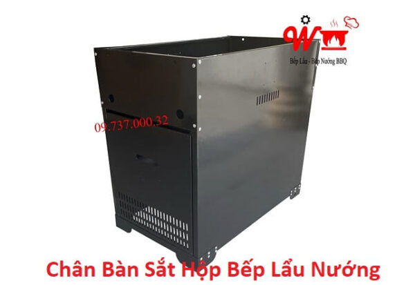 Chân bàn sắt hộp bếp lẩu nướng, hộp chân bàn sắt phun sơn tĩnh điện