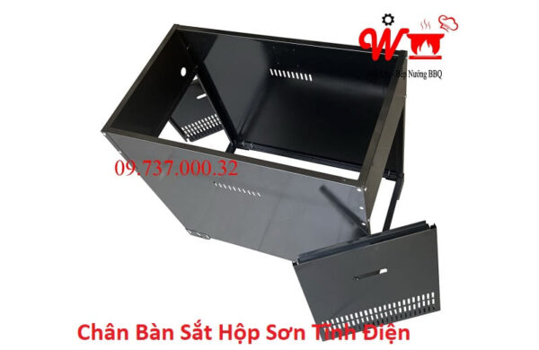 Chân bàn sắt hộp bếp lẩu nướng, hộp chân bàn sắt phun sơn tĩnh điện - Ảnh 2