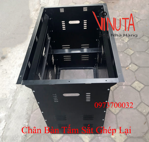 chân bàn tấm sắt ghép lại