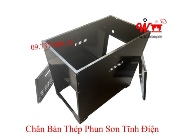 Chân bàn sắt hộp bếp lẩu nướng, hộp chân bàn sắt phun sơn tĩnh điện - Ảnh 3