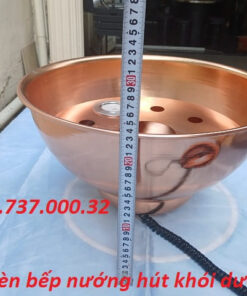 Alternative view of Chao đèn tròn ống hút khói, chụp đèn trang trí màu đồng bếp nướng BBQ