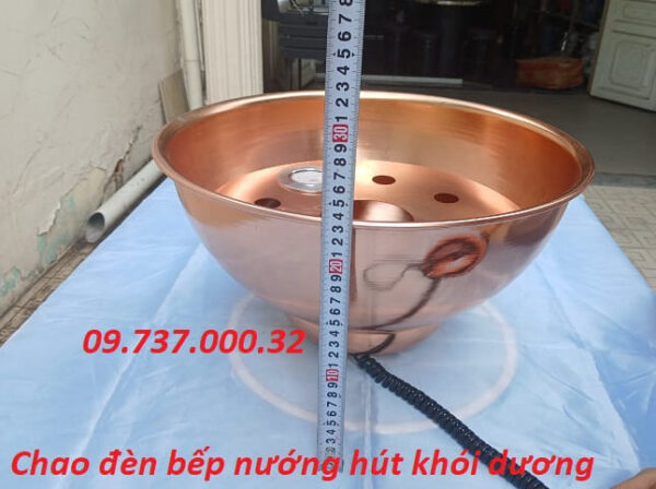 Chao đèn tròn ống hút khói, chụp đèn trang trí màu đồng bếp nướng BBQ - Ảnh 2
