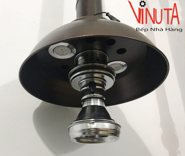 mua ống Hút khói màu cafe kèm chao đèn bếp nướng than hoa hút khói dương - Ảnh 14