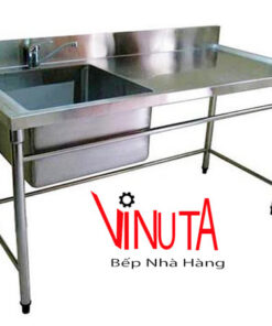 mua chậu rửa inox đơn kèm bàn cho nhà hàng, gia đình bền, đẹp, giá rẻ