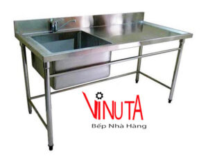 mua chậu rửa inox đơn kèm bàn cho nhà hàng, gia đình bền, đẹp, giá rẻ