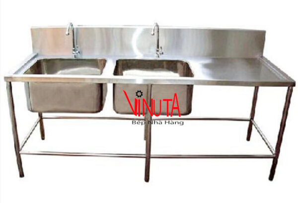 mua chậu rửa inox đôi kèm bàn nhà hàng, gia đình, bếp công nghiệp - Ảnh 13