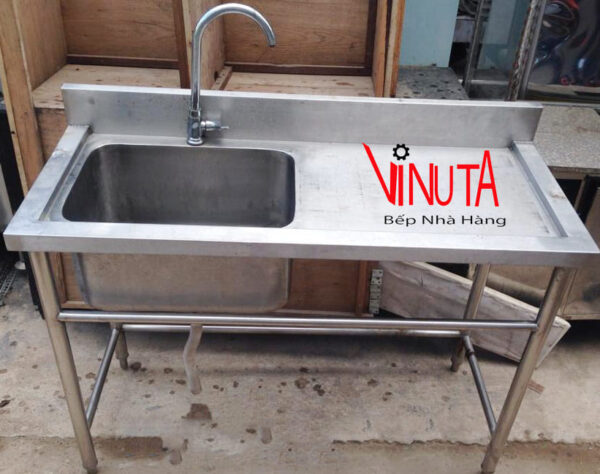 mua chậu rửa inox đơn kèm bàn cho nhà hàng, gia đình bền, đẹp, giá rẻ - Ảnh 12
