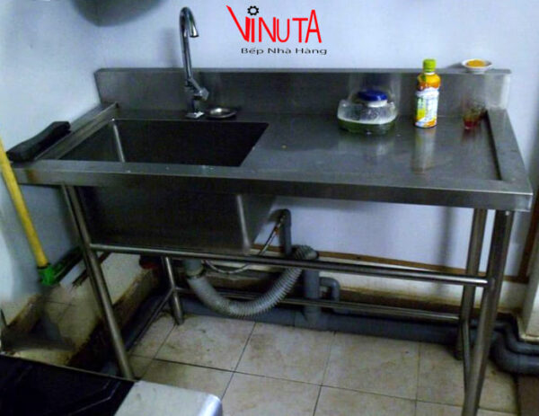 mua chậu rửa inox đơn kèm bàn cho nhà hàng, gia đình bền, đẹp, giá rẻ - Ảnh 17