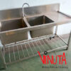 mua chậu rửa inox đôi kèm bàn nhà hàng, gia đình, bếp công nghiệp