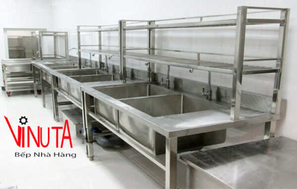 mua chậu rửa inox đôi kèm bàn nhà hàng, gia đình, bếp công nghiệp - Ảnh 3