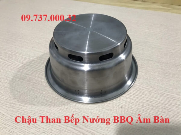 Chậu đựng than bếp nướng, bát than,tô chứa than hoa bếp nướng âm bàn - Ảnh 4