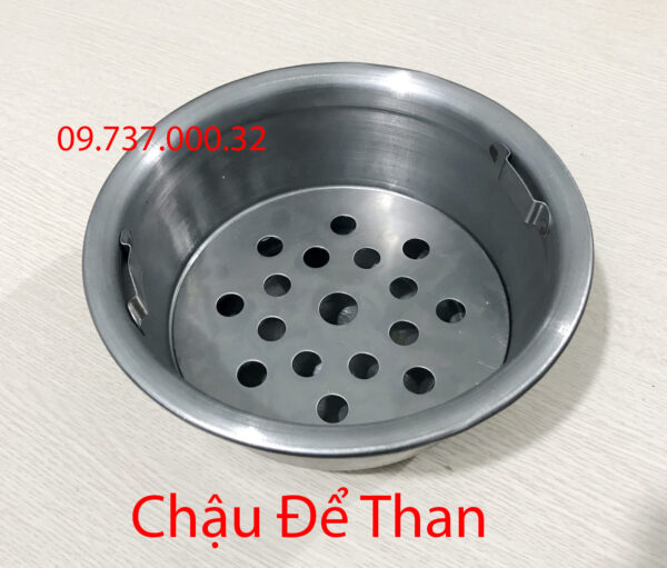 chậu để than | xô than bếp nướng bbq tại bàn, âu chứa than giá rẻ, bền, đẹp - Ảnh 5